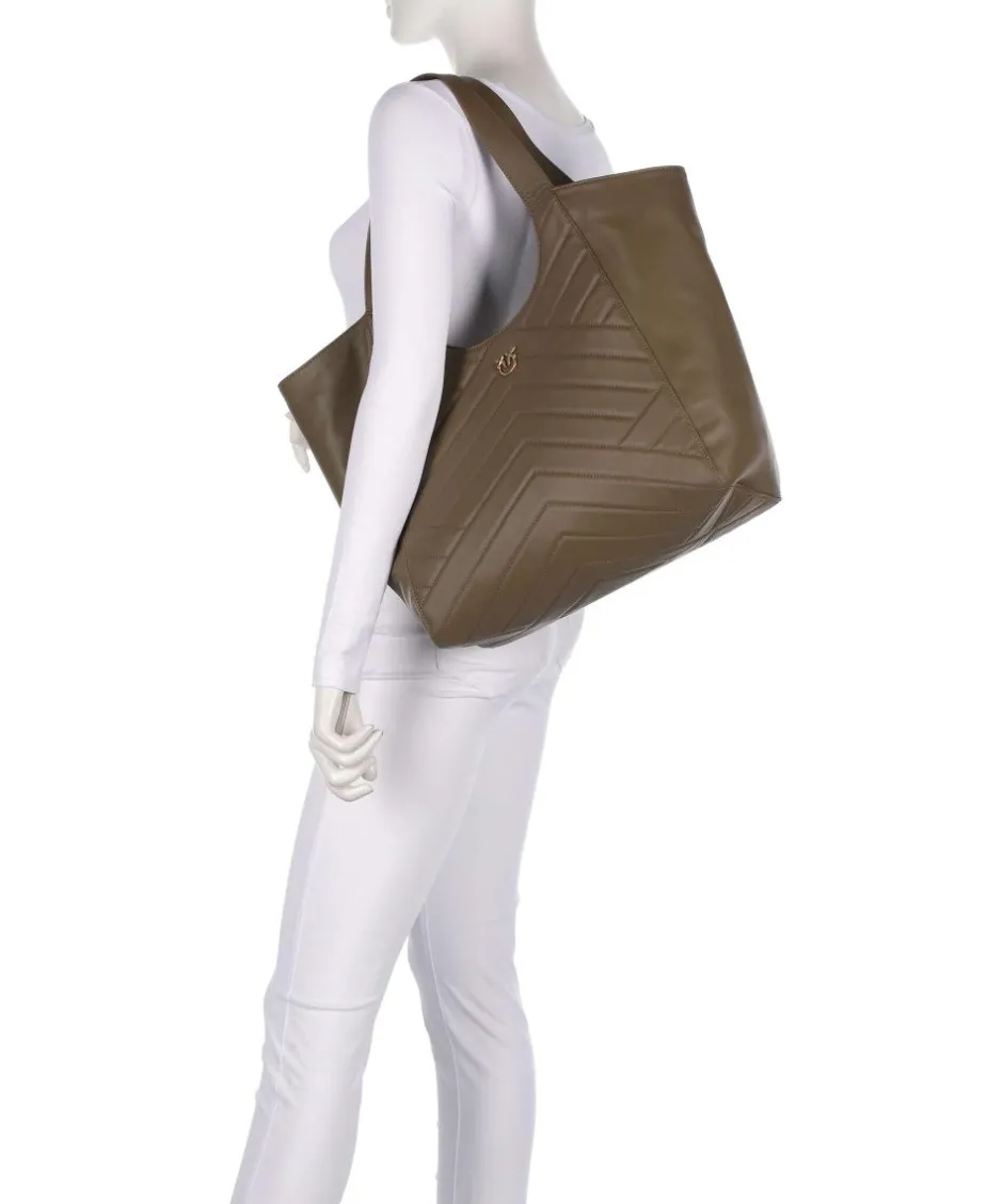 Pinko Tote Bags-Puzzle Tote bag fine grain cow leather