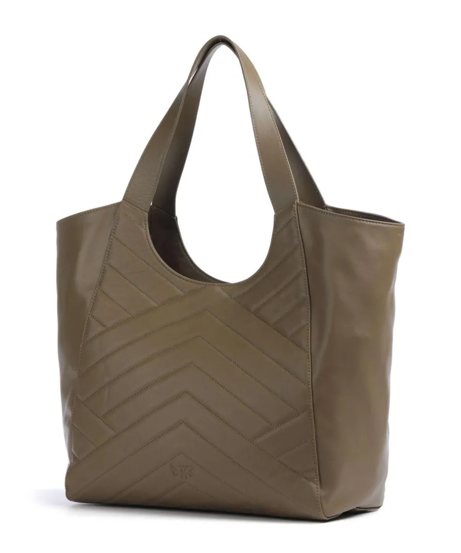 Pinko Tote Bags-Puzzle Tote bag fine grain cow leather