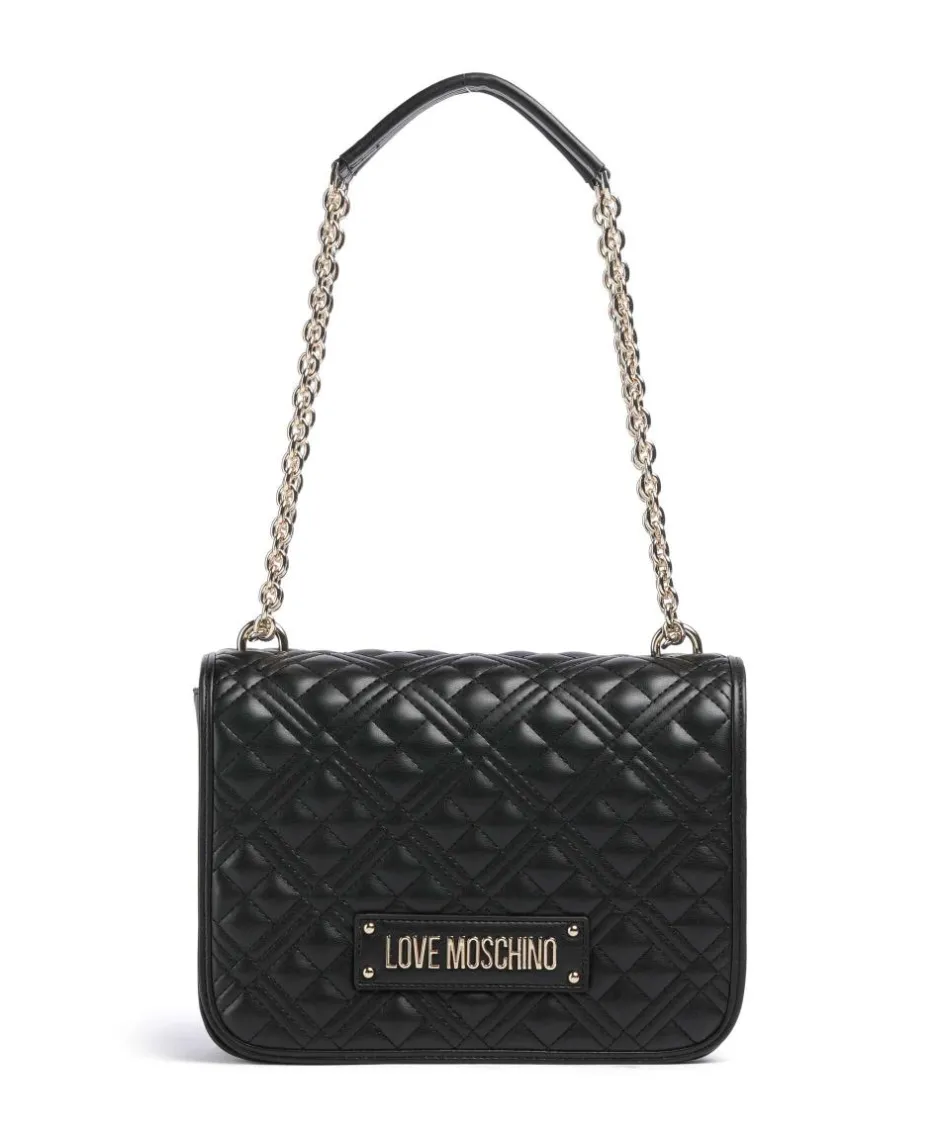 Love Moschino Shoulder Bags|Crossbody Bags-Quilted Laminated Shoulder bag imitation leather