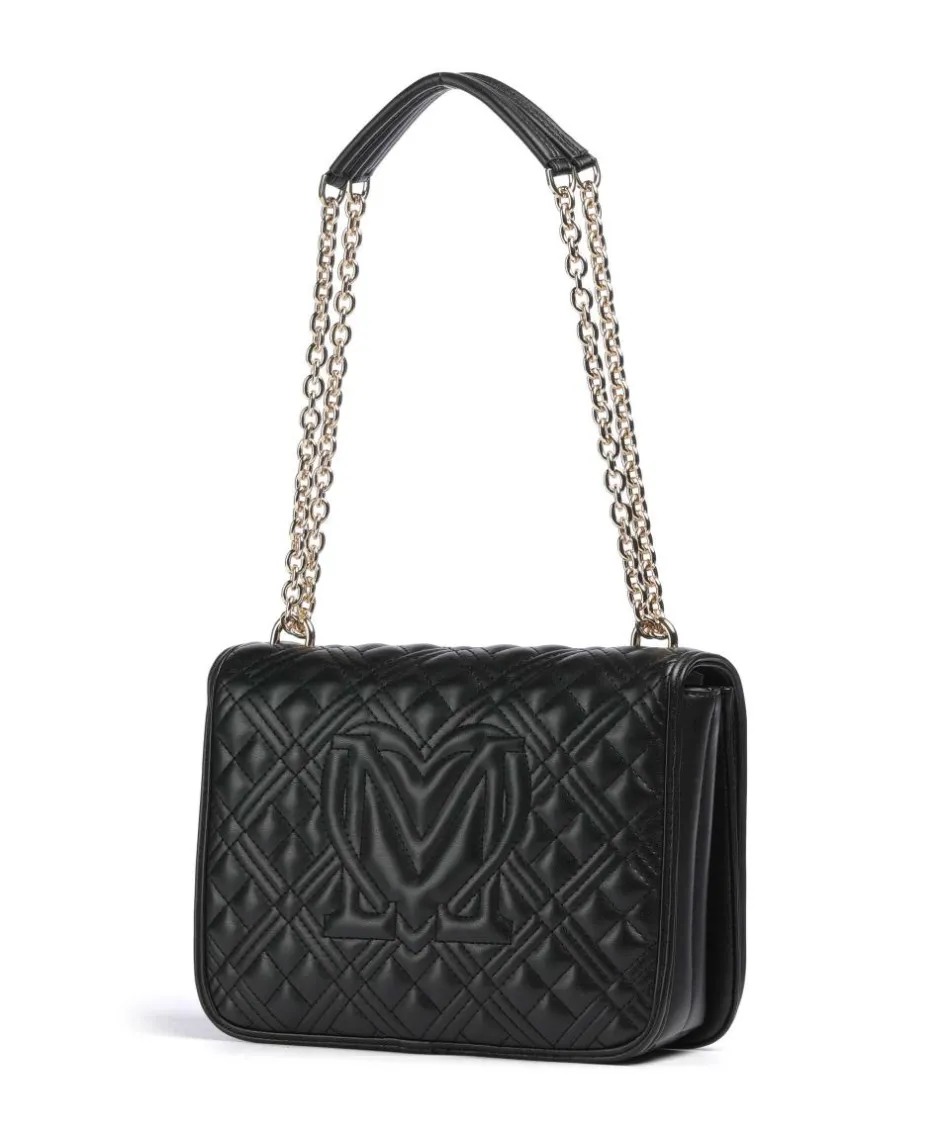 Love Moschino Shoulder Bags|Crossbody Bags-Quilted Laminated Shoulder bag imitation leather