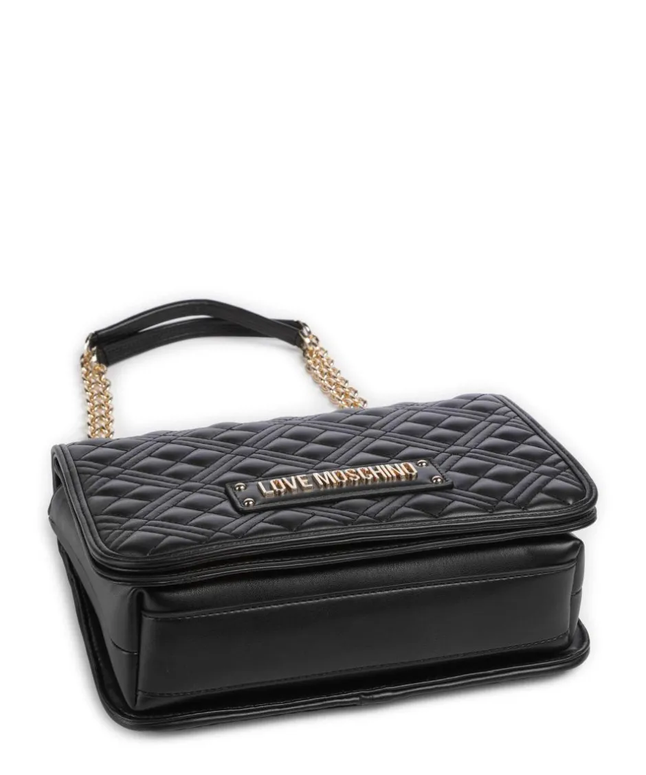 Love Moschino Shoulder Bags|Crossbody Bags-Quilted Laminated Shoulder bag imitation leather