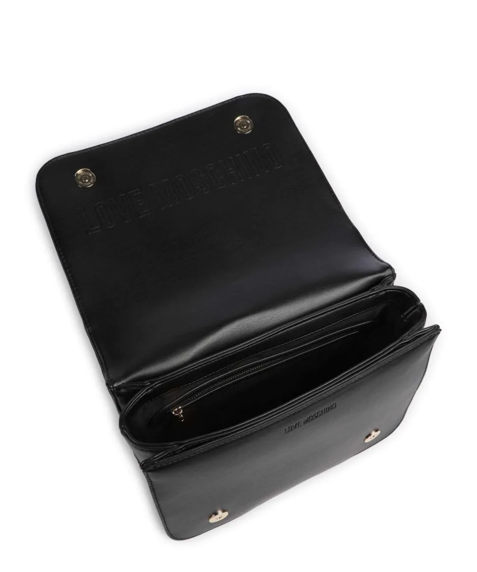 Love Moschino Shoulder Bags|Crossbody Bags-Quilted Laminated Shoulder bag imitation leather