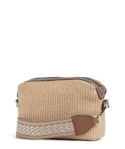 Abro Crossbody Bags-Raffia Kaia Crossbody bag bast