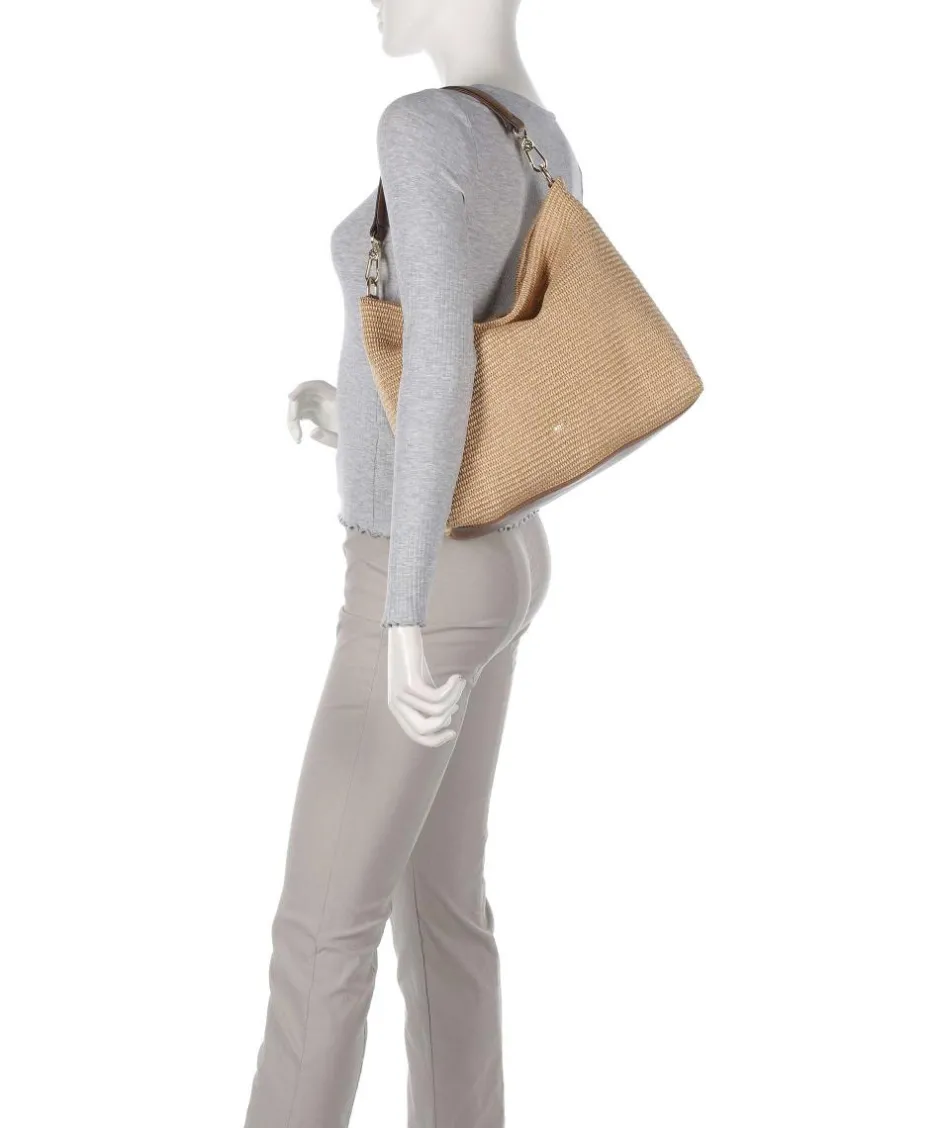 Abro Shoulder Bags|Hobo Bags-Raffia Kaia Hobo bag bast