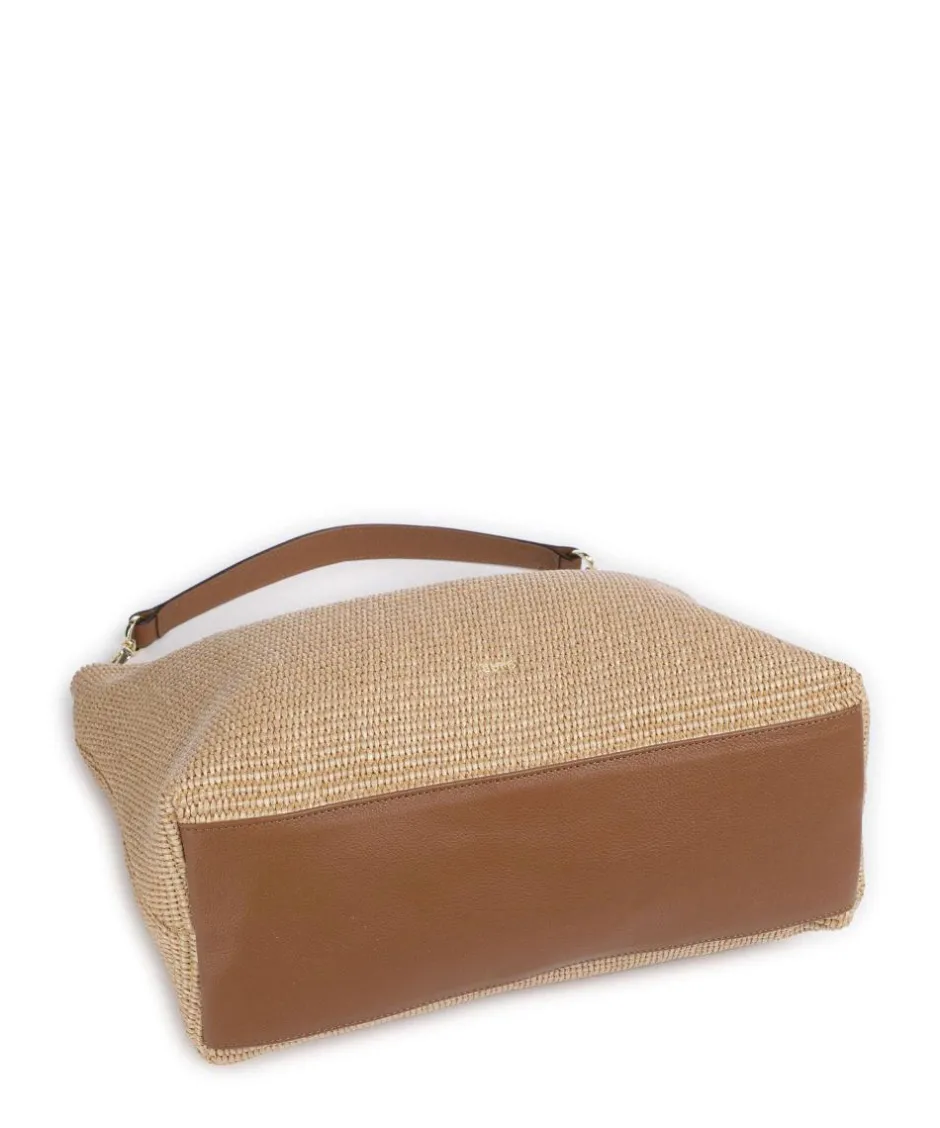 Abro Shoulder Bags|Hobo Bags-Raffia Kaia Hobo bag bast