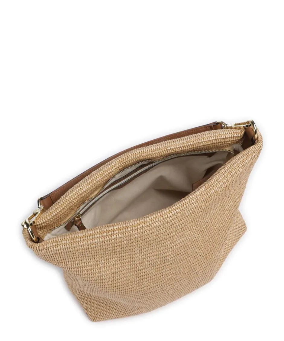 Abro Shoulder Bags|Hobo Bags-Raffia Kaia Hobo bag bast