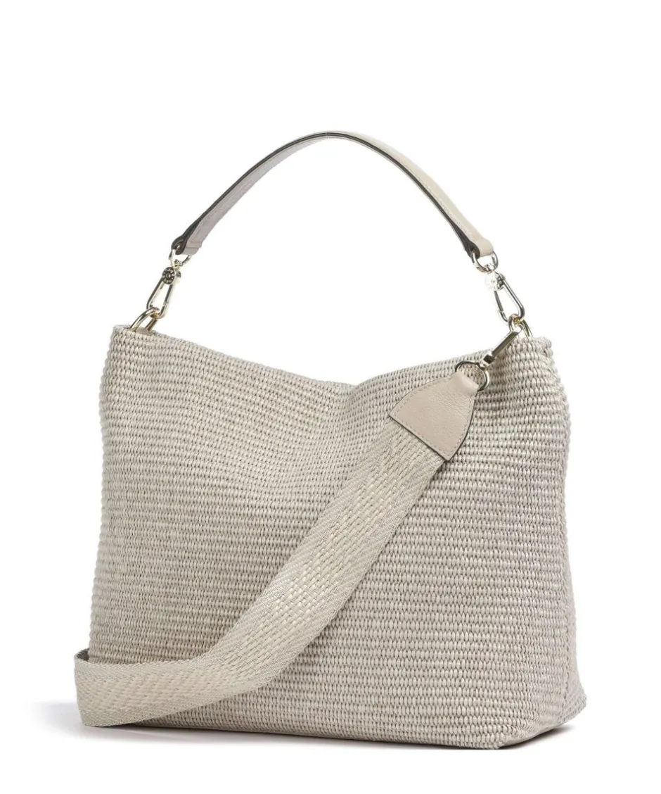 Abro Shoulder Bags|Hobo Bags-Raffia Kaia Hobo bag bast