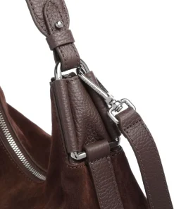 Coccinelle Shoulder Bags|Hobo Bags-Rebekka Suede Hobo bag brushed cow leather
