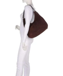 Coccinelle Shoulder Bags|Hobo Bags-Rebekka Suede Hobo bag brushed cow leather