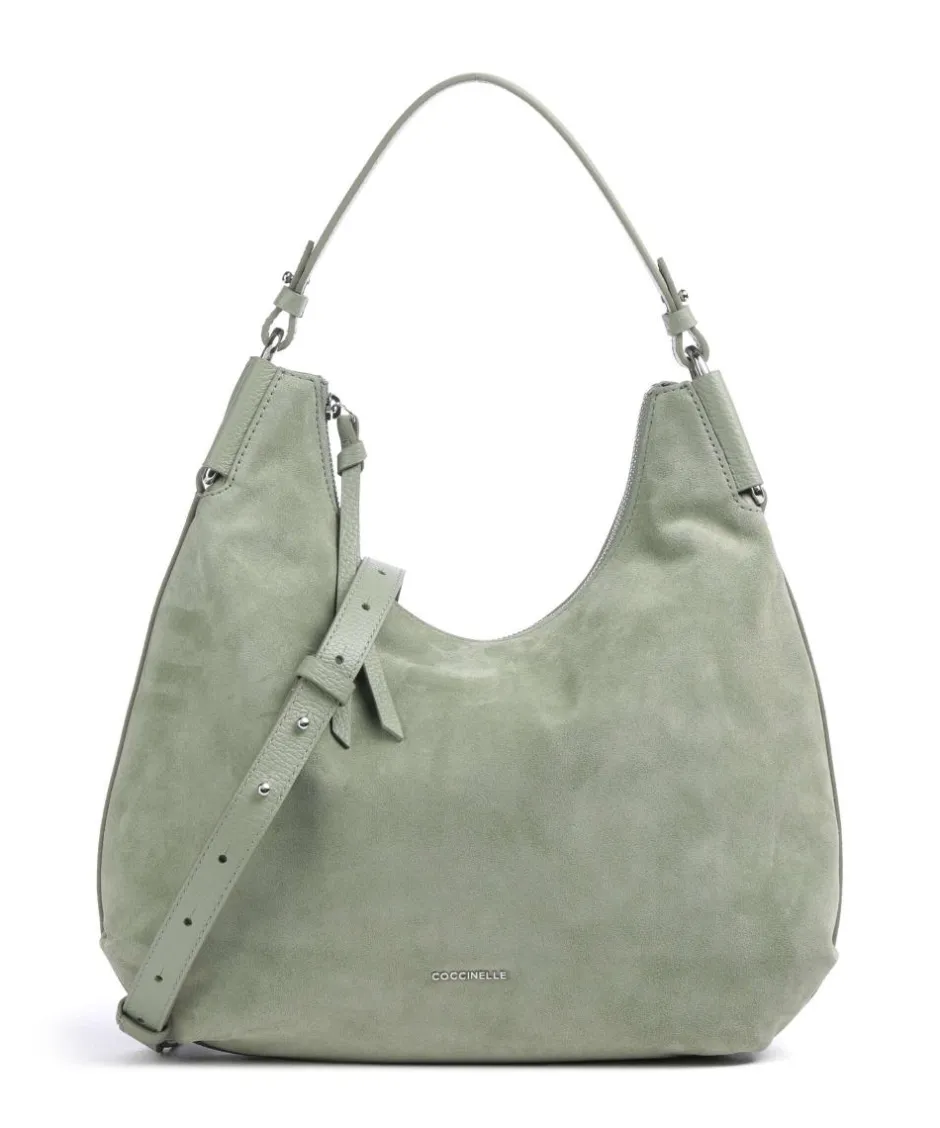 Coccinelle Shoulder Bags|Hobo Bags-Rebekka Suede Hobo bag brushed cow leather