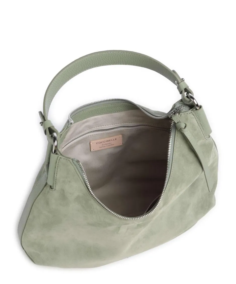 Coccinelle Shoulder Bags|Hobo Bags-Rebekka Suede Hobo bag brushed cow leather