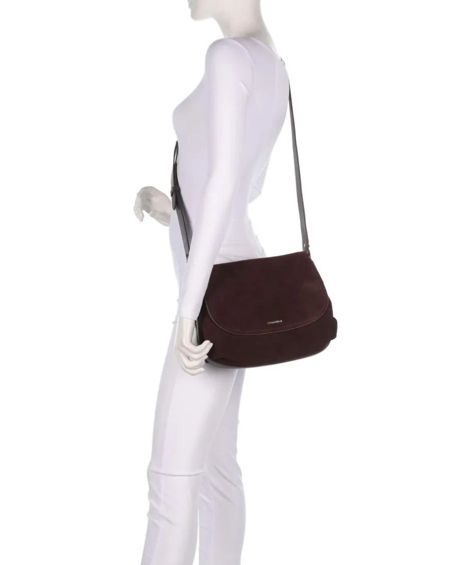 Coccinelle Shoulder Bags|Crossbody Bags-Rebekka Suede Shoulder bag brushed cow leather