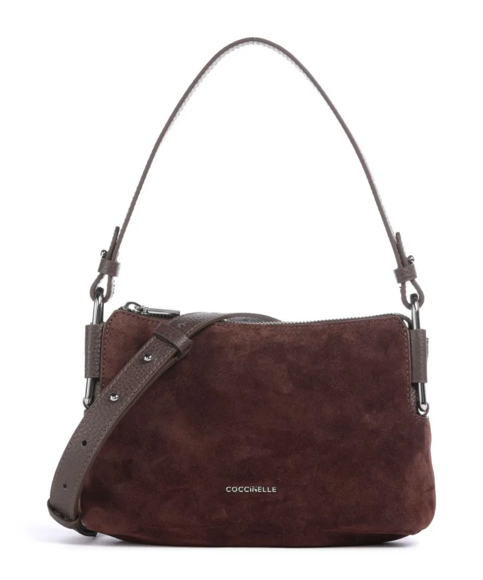Coccinelle Shoulder Bags|Crossbody Bags-Rebekka Suede Shoulder bag brushed cow leather