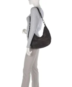 FredsBruder Shoulder Bags|Hobo Bags-Riffel Flowow Hobo bag grained leather