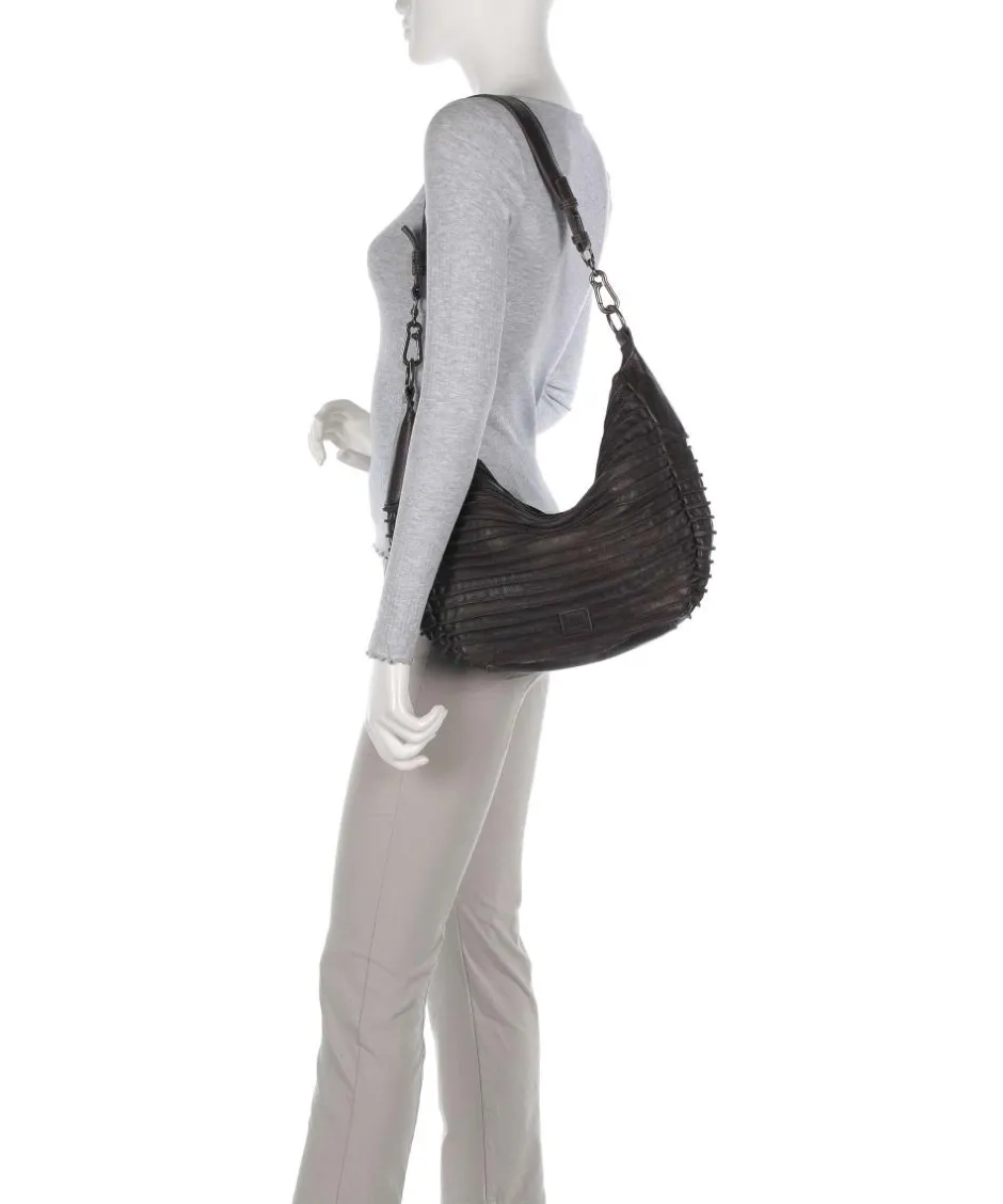 FredsBruder Shoulder Bags|Hobo Bags-Riffel Flowow Hobo bag grained leather