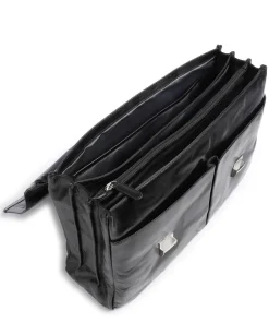 Bugatti Business- & Laptop Bags-Romano Briefcase 16″ pull-up cow leather