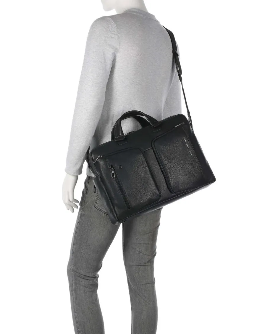 Piquadro Business- & Laptop Bags-S134 Briefcase 15″ grained cow leather