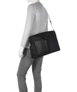 Piquadro Business- & Laptop Bags-S136 Briefcase 16″ nylon, cow leather