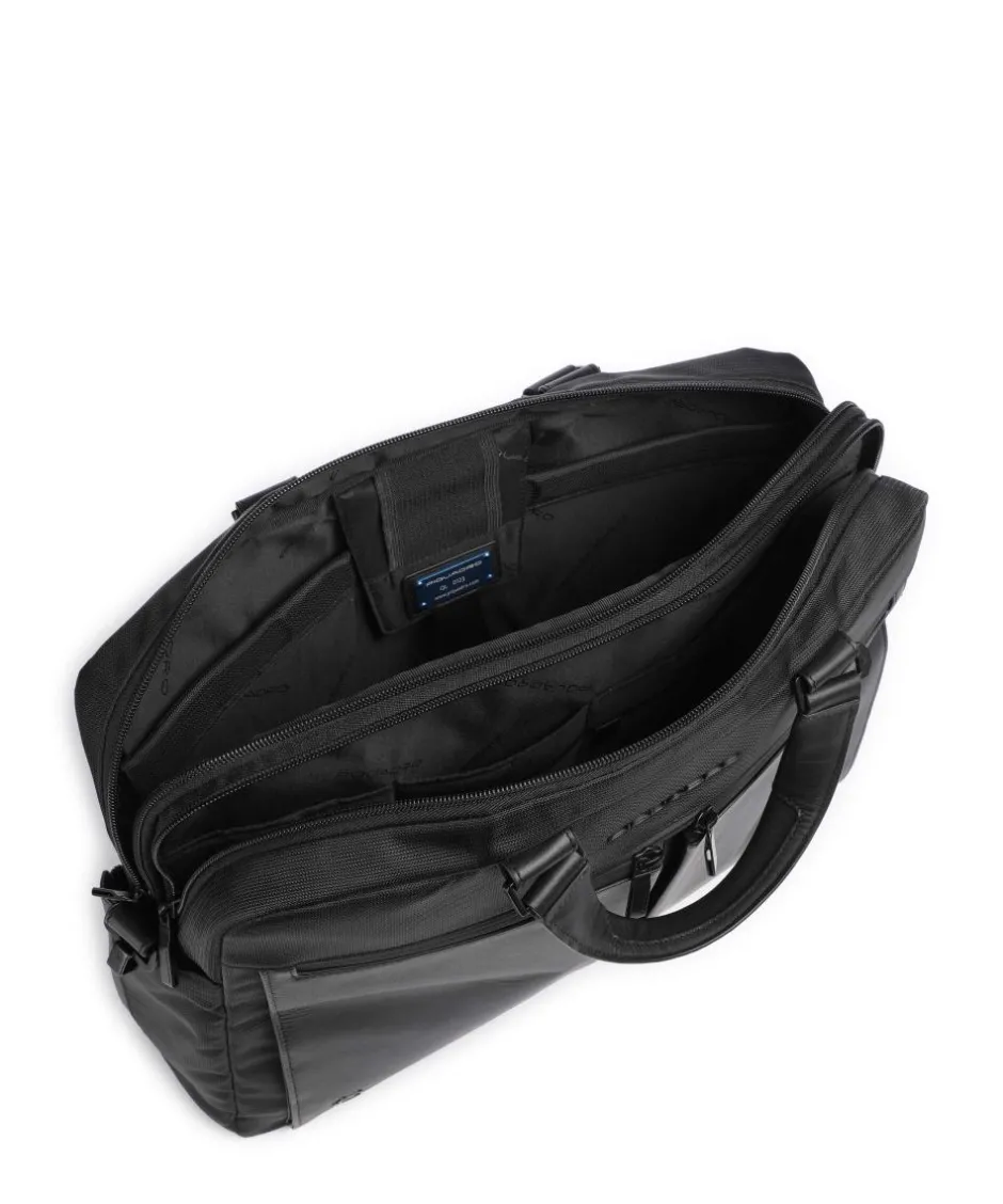 Piquadro Business- & Laptop Bags-S136 Briefcase 16″ nylon, cow leather