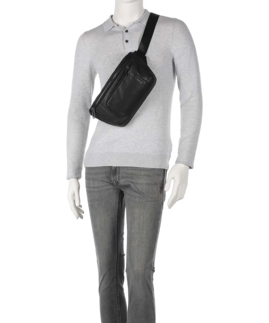 Piquadro Fanny Packs|Crossbody Bags-S134 Fanny pack grained cow leather