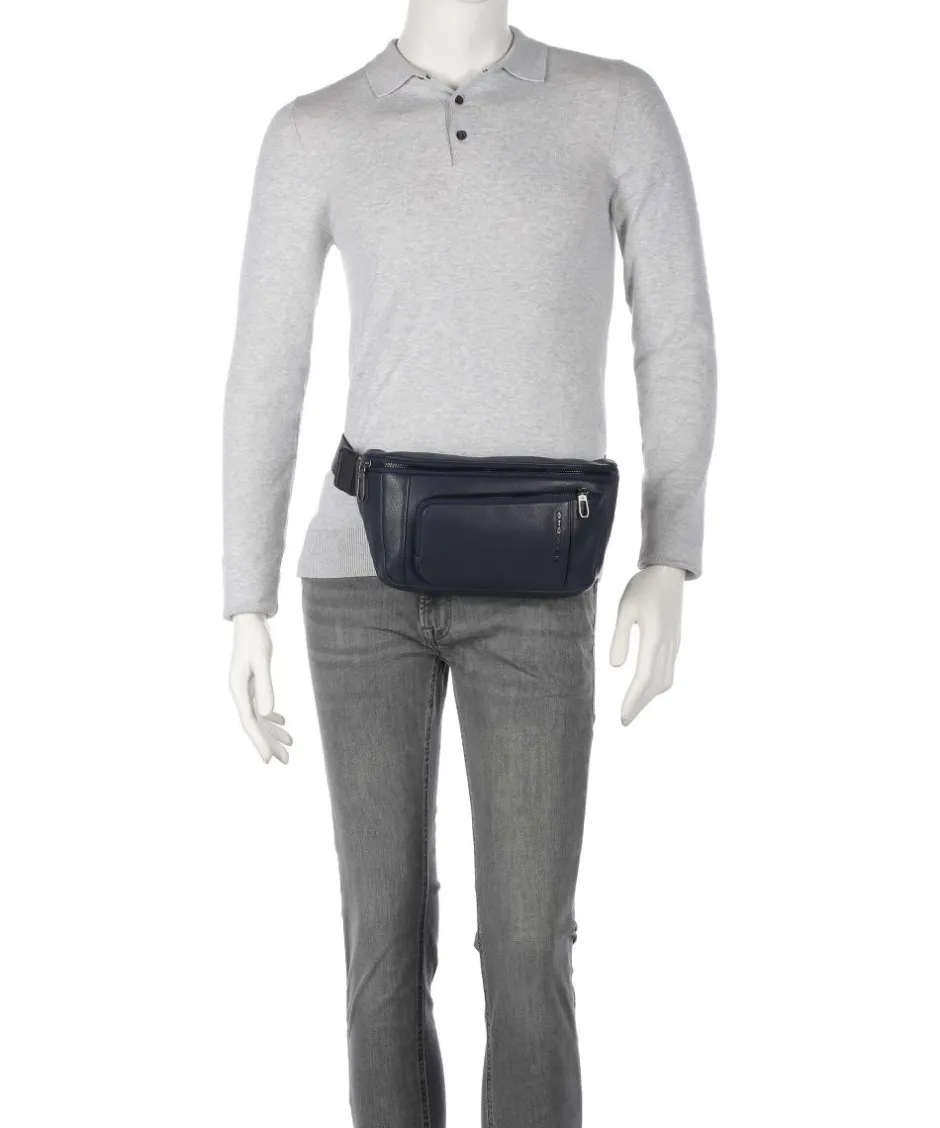Piquadro Fanny Packs|Crossbody Bags-S134 Fanny pack grained cow leather