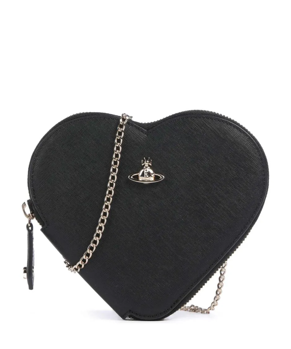 Vivienne Westwood Crossbody Bags-Saffiano Heart Crossbody bag fine grain cow leather