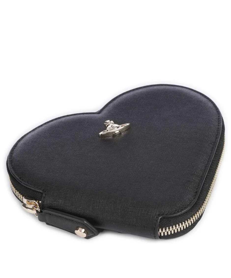 Vivienne Westwood Crossbody Bags-Saffiano Heart Crossbody bag fine grain cow leather