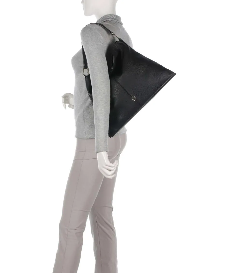 AIGNER Shoulder Bags|Hobo Bags-Savannah L Hobo bag grained cow leather