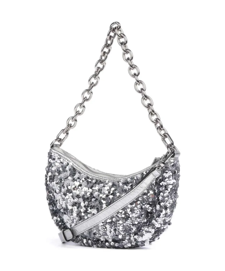 Abro Clutch & Evening Bags|Shoulder Bags-Sequins Moon Shoulder bag fine grain cow leather, fabric