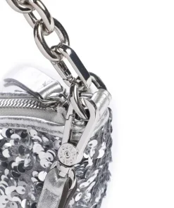 Abro Clutch & Evening Bags|Shoulder Bags-Sequins Moon Shoulder bag fine grain cow leather, fabric