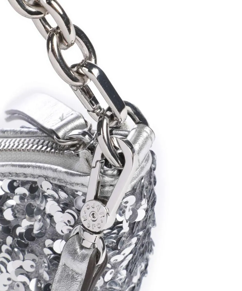 Abro Clutch & Evening Bags|Shoulder Bags-Sequins Moon Shoulder bag fine grain cow leather, fabric