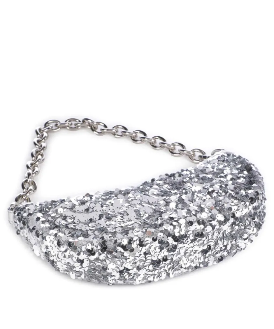 Abro Clutch & Evening Bags|Shoulder Bags-Sequins Moon Shoulder bag fine grain cow leather, fabric