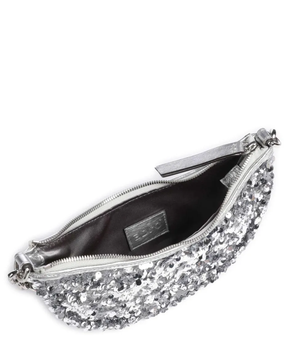 Abro Clutch & Evening Bags|Shoulder Bags-Sequins Moon Shoulder bag fine grain cow leather, fabric