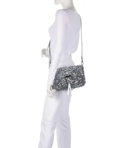 Abro Clutch & Evening Bags|Shoulder Bags-Sequins Temi Shoulder bag fabric, cow leather