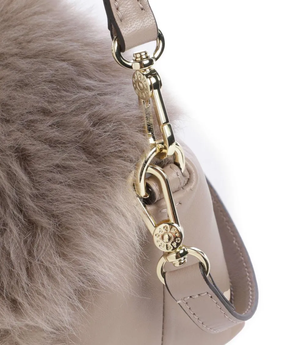Abro Shoulder Bags|Crossbody Bags-Shearling Mila Shoulder bag fine grain leather