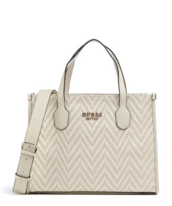 Guess Tote Bags|Handbags-Silvana Handbag fabric
