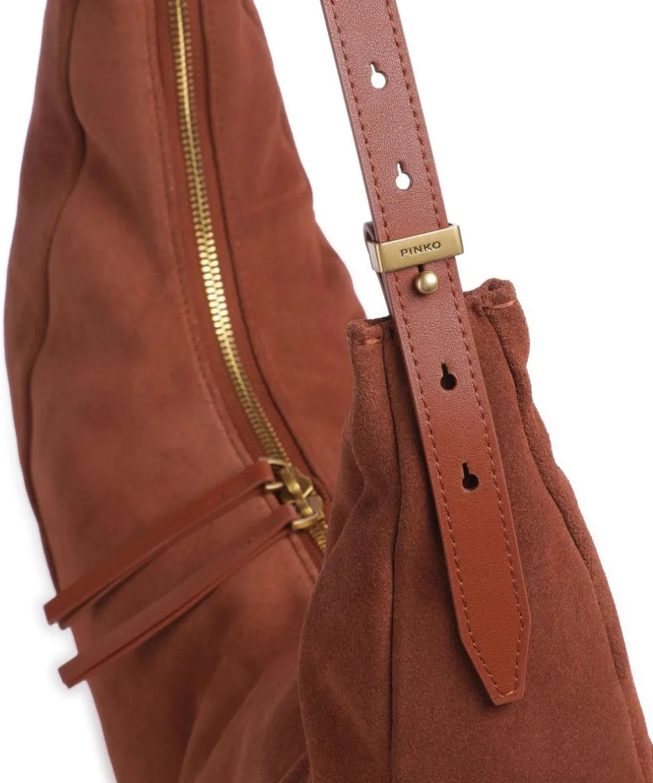Pinko Shoulder Bags|Hobo Bags-Slouchy Big Hobo bag brushed calfskin