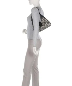 Kate Spade New York Shoulder Bags-Spade Flower Jacquard Shoulder bag fabric, fine grain cow leather
