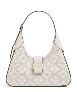 Kate Spade New York Shoulder Bags-Spade Flower Jacquard Shoulder bag fabric, fine grain cow leather