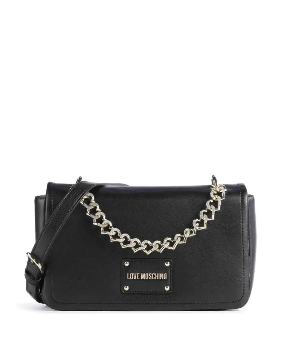 Love Moschino Crossbody Bags-Strass Heart Chain Crossbody bag imitation leather