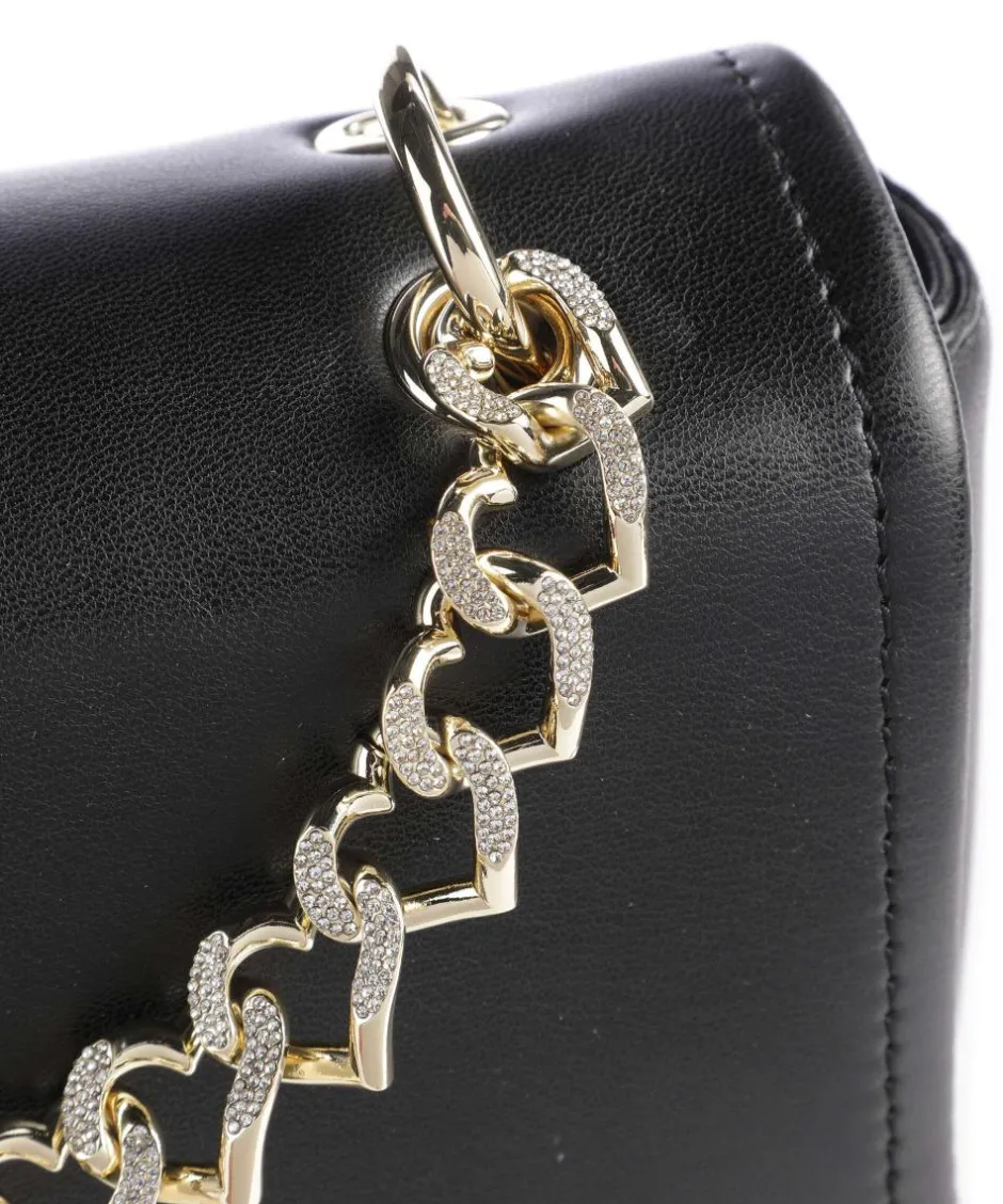 Love Moschino Crossbody Bags-Strass Heart Chain Crossbody bag imitation leather
