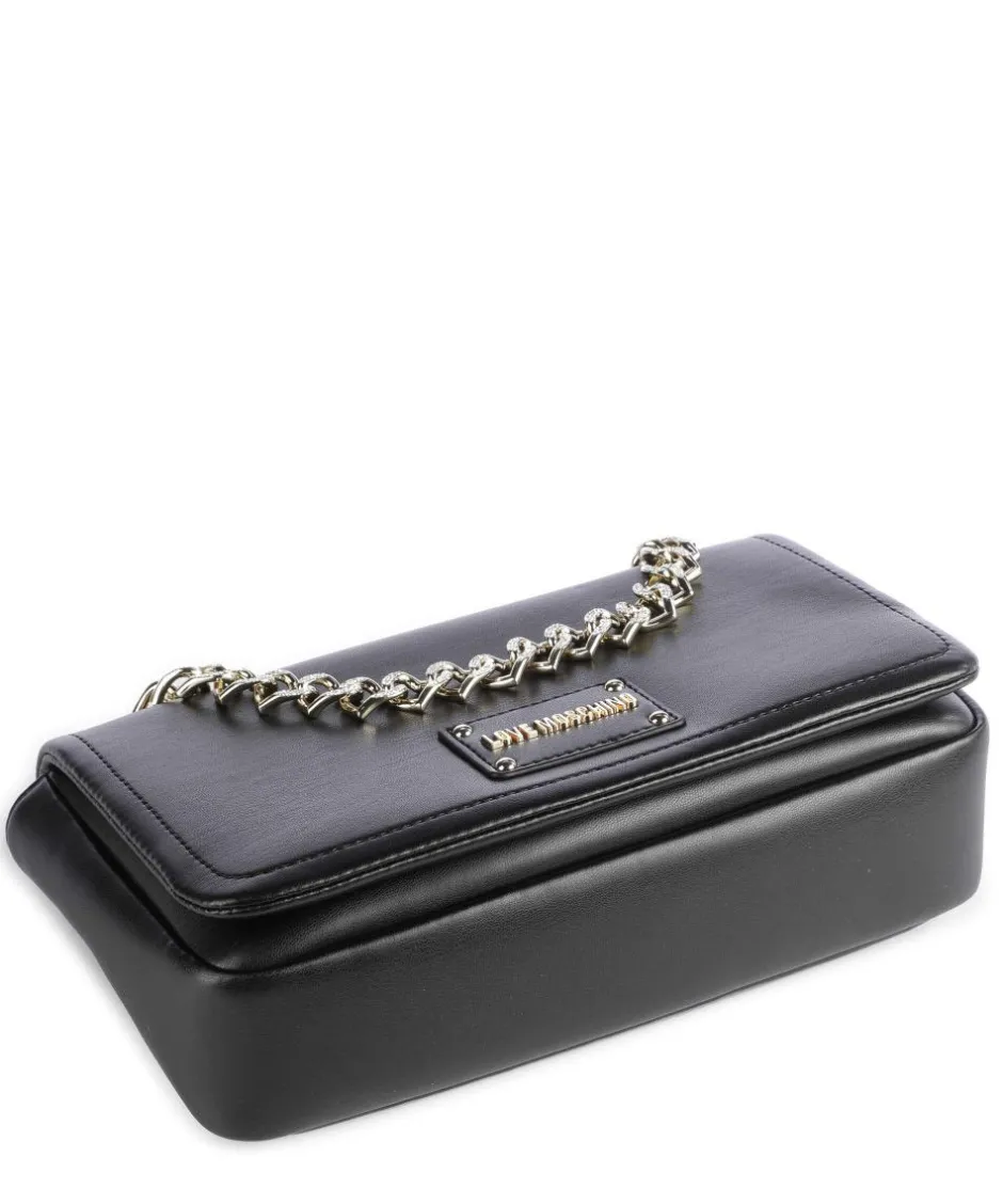 Love Moschino Crossbody Bags-Strass Heart Chain Crossbody bag imitation leather