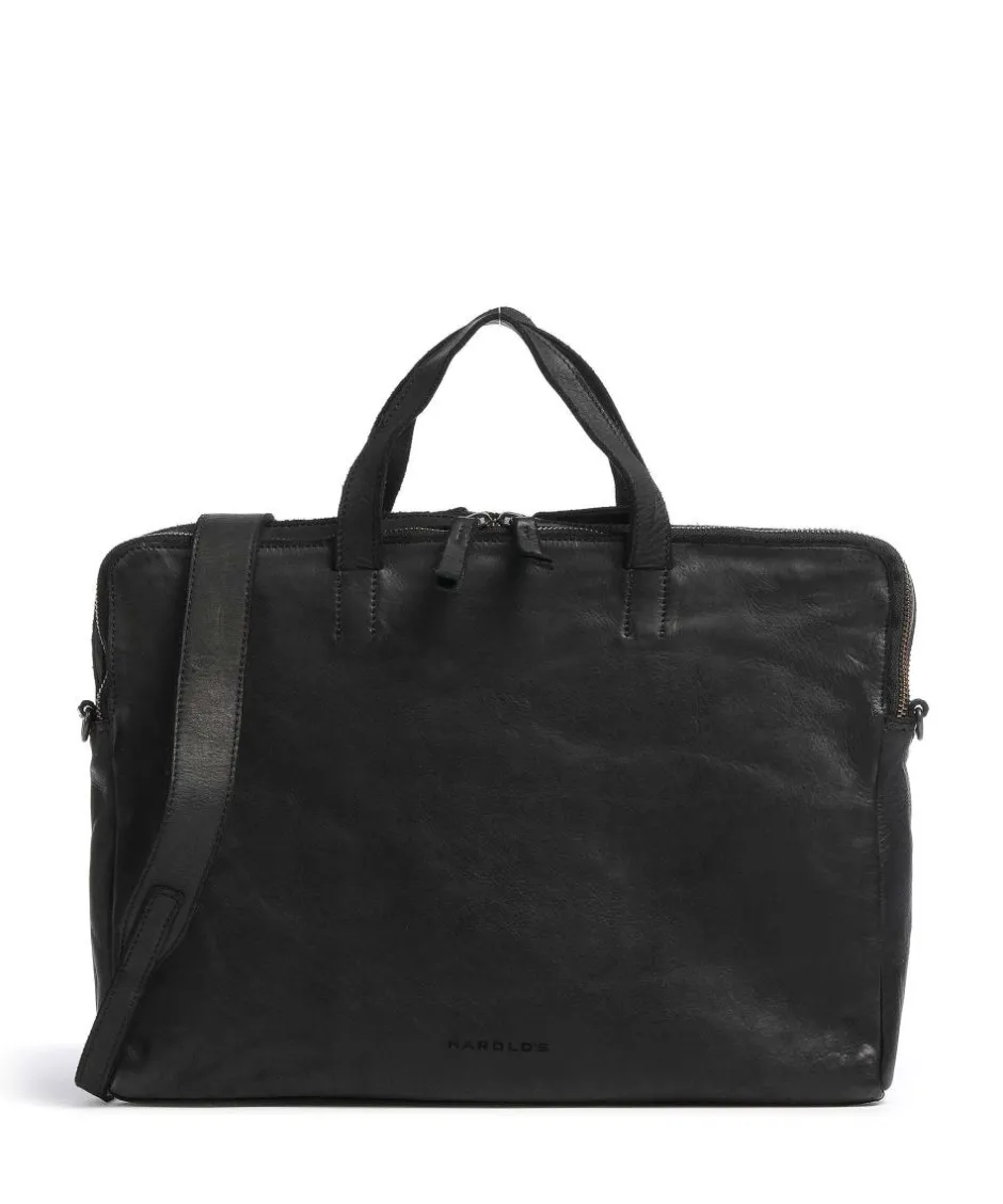 Harold Business- & Laptop Bags-Submarine Briefcase 15″ grained leather