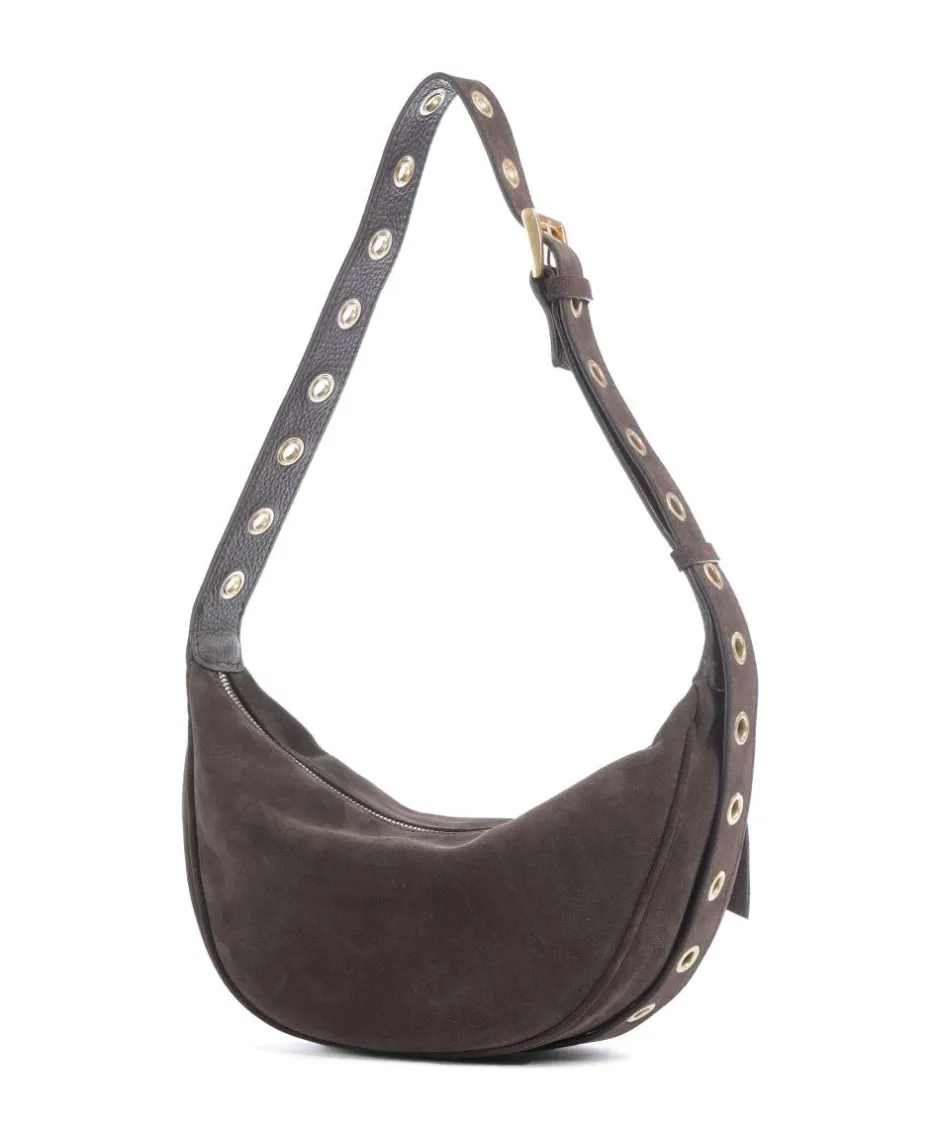 Abro Shoulder Bags|Crossbody Bags-Suede By My Side Small Shoulder bag brushed leather
