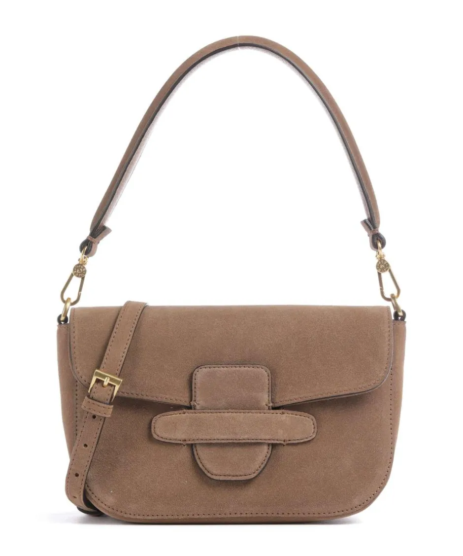 Abro Shoulder Bags|Crossbody Bags-Suede Camilla Shoulder bag brushed leather