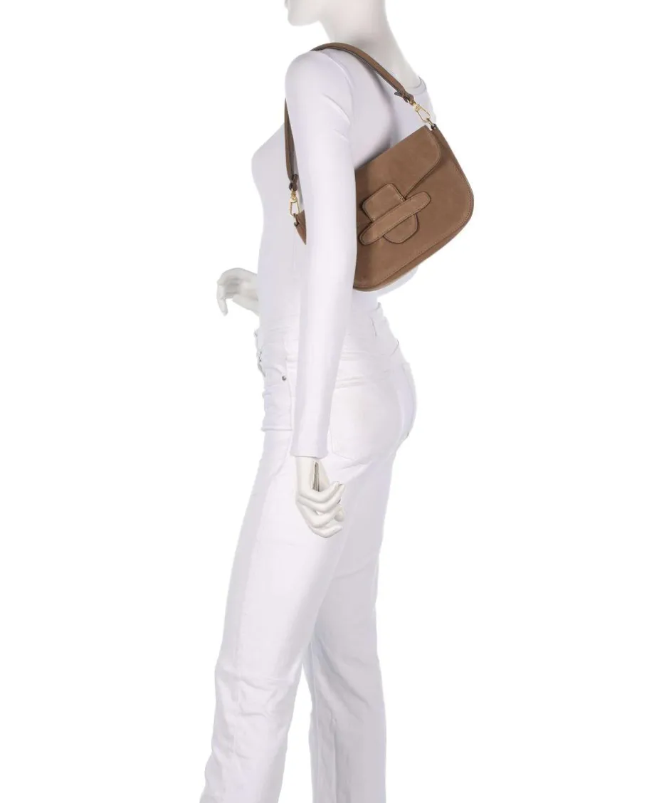 Abro Shoulder Bags|Crossbody Bags-Suede Camilla Shoulder bag brushed leather