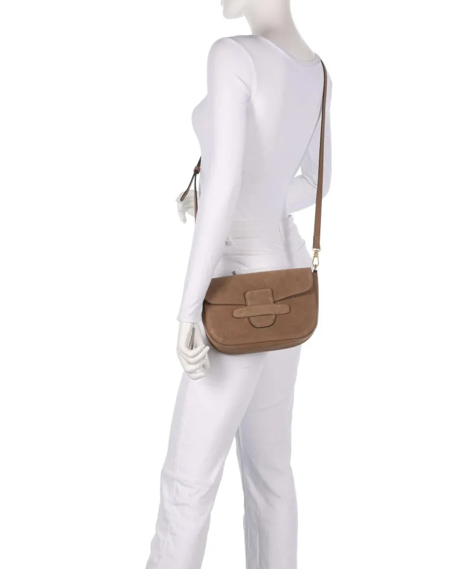 Abro Shoulder Bags|Crossbody Bags-Suede Camilla Shoulder bag brushed leather