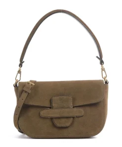 Abro Shoulder Bags|Crossbody Bags-Suede Camilla Shoulder bag brushed leather