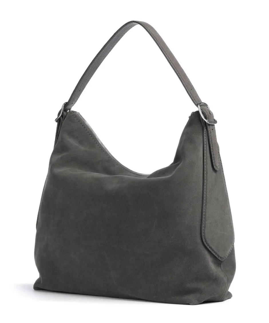 Abro Shoulder Bags|Hobo Bags-Suede Carina Hobo bag brushed leather