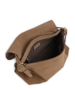 Abro Shoulder Bags|Hobo Bags-Suede Carina Hobo bag brushed leather